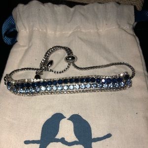 Blue and silver bracelet